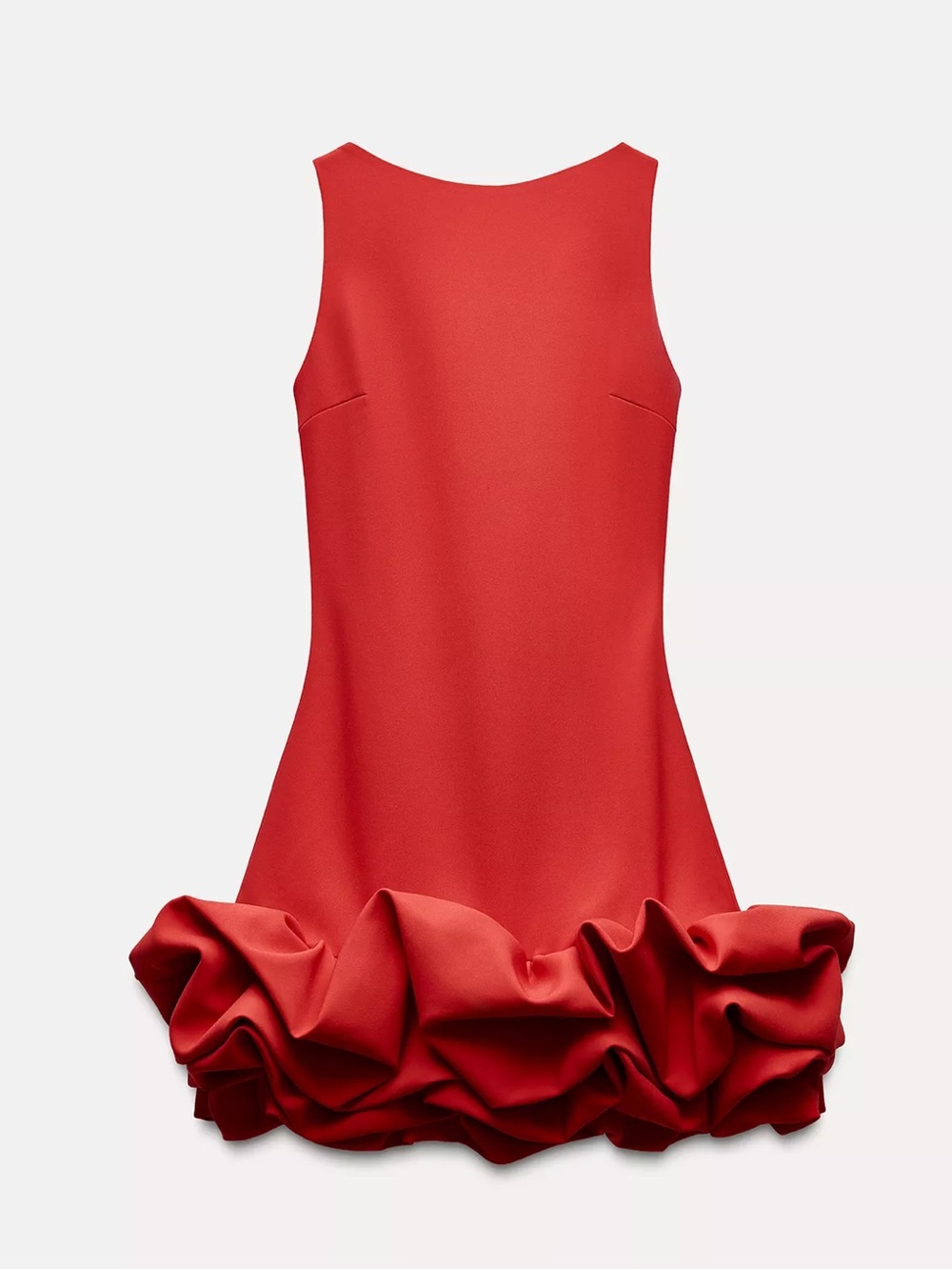 Combination Puff Hem Jumpsuit Dress.